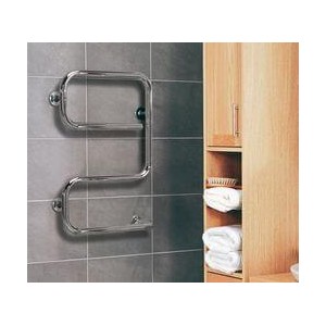 Radiateur sèche-serviettes électrique 55W vertical Chromé ATHENA E - FINIMETAL 3761551