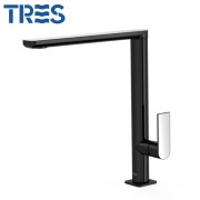 Mitigeur lavabo noir chrome - TRES 20020503NE