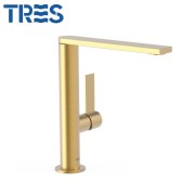 Mitigeur lavabo Or Mat 24K  - TRES 21130501OM