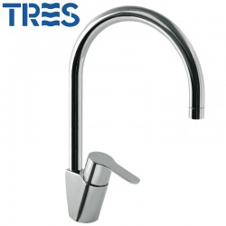 Mitigeur cuisine évier chrome - TRES 117440