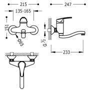 Mitigeur évier mural chrome - TRES 17041802