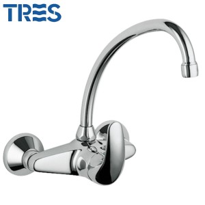 Mitigeur évier mural chrome - TRES 172218