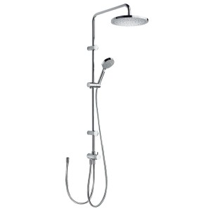 Kit douche anticalcaire  avec barre ajustable sur ses supports muraux - TRES 161214 