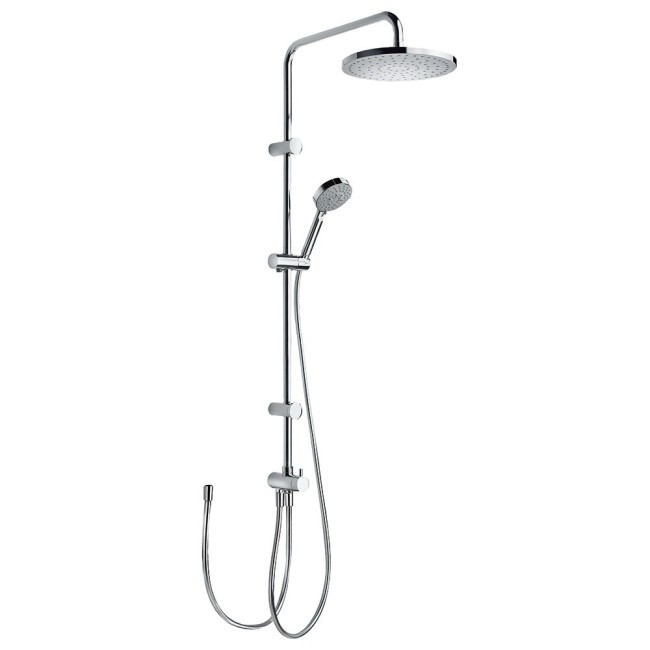 Kit douche anticalcaire  avec barre ajustable sur ses supports muraux - TRES 161214 