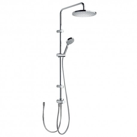 Kit douche anticalcaire  avec barre ajustable sur ses supports muraux - TRES 161214 