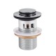 Bonde de lavabo avec trop‑plein diam 37 mm CLICK‑CLACK Chromé - TRES 134215025