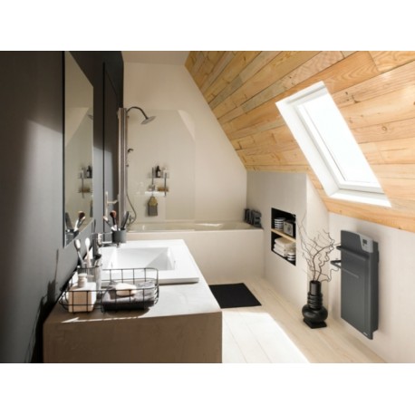 Sèche-serviettes électrique MAJORQUE soufflant compact blanc 1400W - 493151