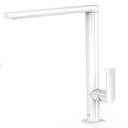 Mitigeur lavabo blanc chrome bec 35x15 mm - TRES 20020503BL