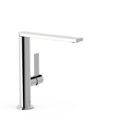 Mitigeur lavabo chrome bec 34x10 mm. - TRES 21130501