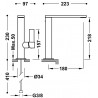 Mitigeur lavabo blanc mat bec 34x10 mm. - TRES 21130501BM