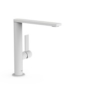 Mitigeur lavabo blanc mat bec 34x10 mm.  - TRES 21130501BM