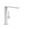 Mitigeur lavabo blanc mat bec 34x10 mm. - TRES 21130501BM