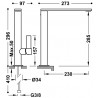 Mitigeur lavabo Blanc Mat bec 34x10 mm. - TRES 21140501BM