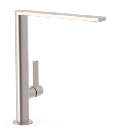 Mitigeur lavabo acier bec 34x10 mm.  - TRES 21140501AC