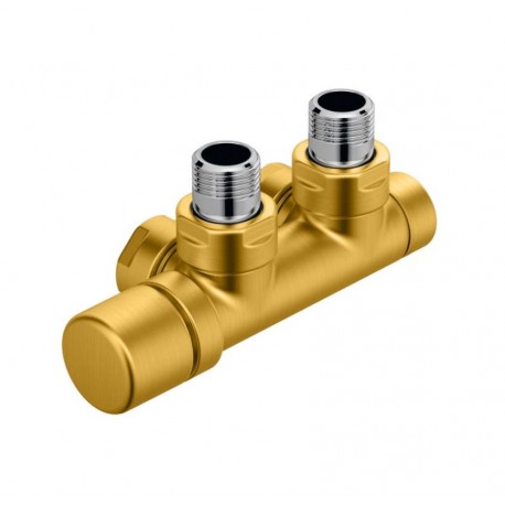 Kit Q LAITON robinetterie thermostatisable en H coude tête à gauche monotube / bitube  - ACOVA 839310