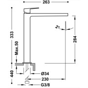 Mitigeur lavabo Acier - TRES 21180301AC