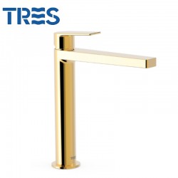 Mitigeur lavabo Or 24K - TRES 21120301OR