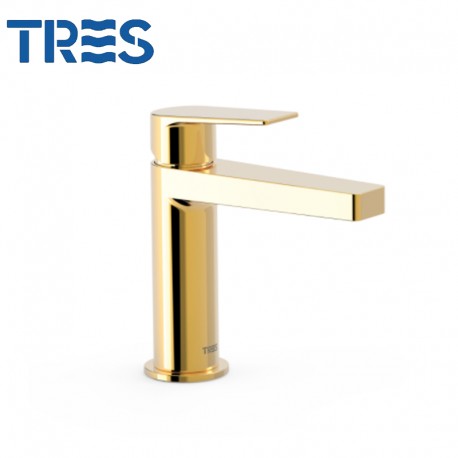 Mitigeur lavabo Or 24K - TRES 21110301OR