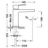 Mitigeur lavabo Or 24K - TRES 21110302OR