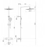 Colonne de douche thermostatique complète Foil Or Brossé - CRISTINA ONDYNA FL48696P