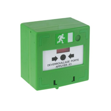Bouton vert déclencheur, déverrouillage des issues contrôlées par lecteur - AIPHONE BDV