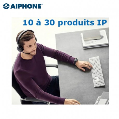 Forfait mise en service par tél. sur rendez-vous - de 10 à 30 produits ip maxi - AIPHONE MSIPTELPLUS