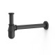 Siphon bouteille avec bouchon de visite pour lavabo BLACKMAT (noir mat) - TRES 03463430NM