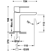 Mitigeur lavabo Blanc Chrome - TRES 20010301BL