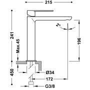 Mitigeur lavabo Or 24K - TRES 20020303OR