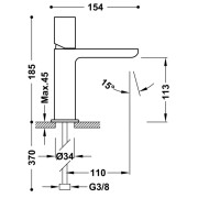 Mitigeur lavabo Blanc Chrome - TRES 20010302BL