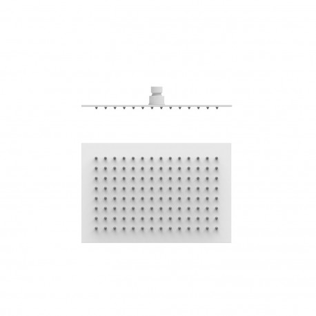 Douche acier inoxydable de tête anticalcaire à rotule. 300x200 mm WHITEMAT (blanc mat) - TRES 134315007BM 