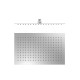Douche acier inoxydable de tête anticalcaire à rotule 400x25 Chromé - TRES 134315008