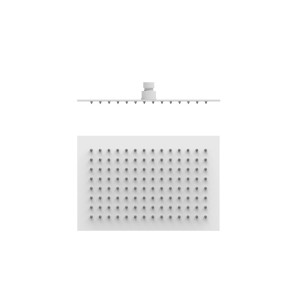 Douche acier inoxydable de tête anticalcaire à rotule. 300x200 mm WHITEMAT (blanc mat) - TRES 134315007BM 