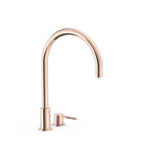 Lavabo mitigeur sur gorge Or Rose 24K STUDY - TRES 26110501OP