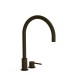 Mitigeur de lavabo sur gorge Noir métallisé brossé - TRES 26110501KMB