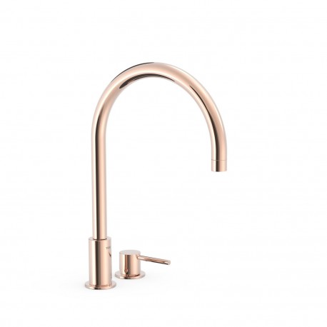 Lavabo mitigeur sur gorge Or Rose 24K STUDY - TRES 26110501OP
