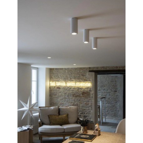 Plafonnier encastré HORN-T rond blanc inclinable - SLV 113141