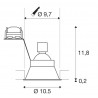 Plafonnier encastré HORN-T rond blanc inclinable - SLV 113141