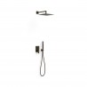 Kit de douche encastré Rapid-Box Noir métallisé brossé - TRES 21128004KMB
