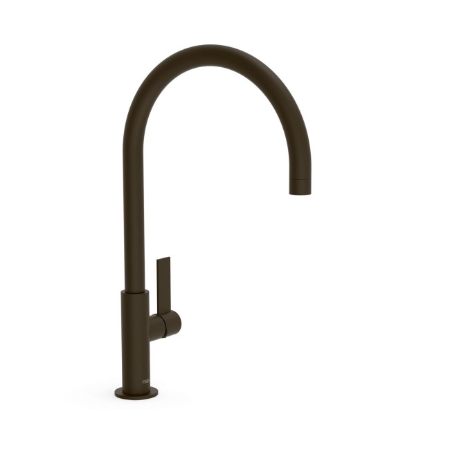 Mitigeur lavabo  Noir métallisé brossé - TRES 21190601KMB 