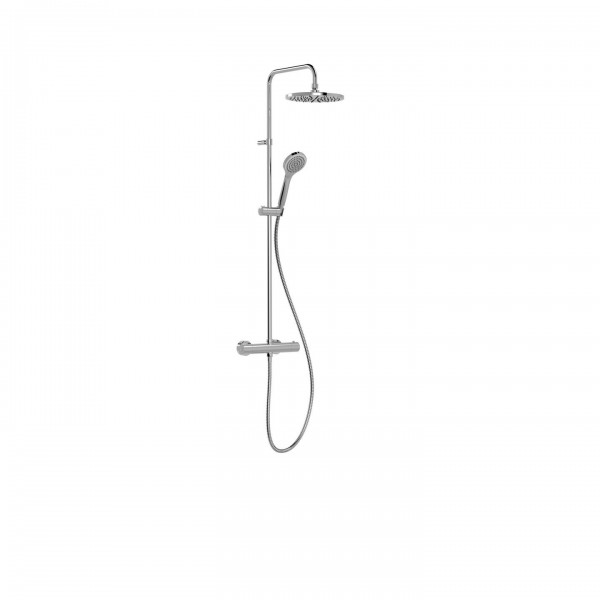 Ensemble douche thermostatique Douche fixe de diam 250 mm Chromé - TRES  21639301 - Vita Habitat