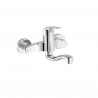 Mitigeur évier mural Bec 150 mm Chromé - TRES 21632020