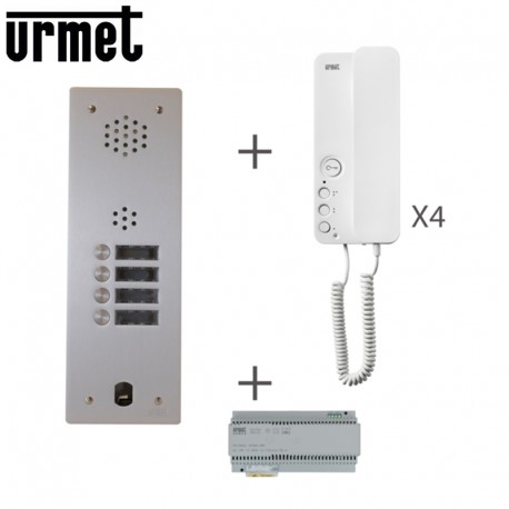 Kit audio 1r 4bp 2 voice programmé - URMET KA83/104