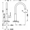 Mitigeur lavabo Noir Bronze - TRES 26290402KMB