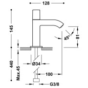 Robinet lavabo 1 seule eau ou prémélangeur Acier - TRES 00750301AC