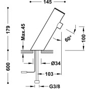 Mélangeur électronique de lavabo par capteur Chromé - TRES 39210301