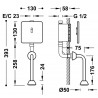 Robinet encastrable électronique pour urinoir Acier - TRES 01220702