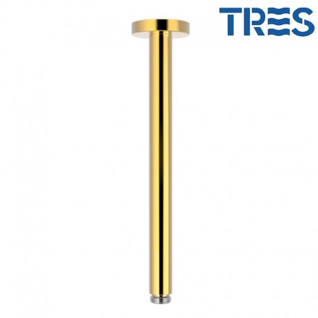 Raccord Toit pour douche de tête Or 24K - TRES 13462102OR