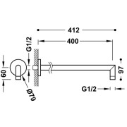 Support muralpour douche de tête  - TRES 16118740AC