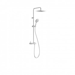 Ensemble mitigeur douche Douche fixe 250x250 mm à rotule Chromé - TRES 08119302 